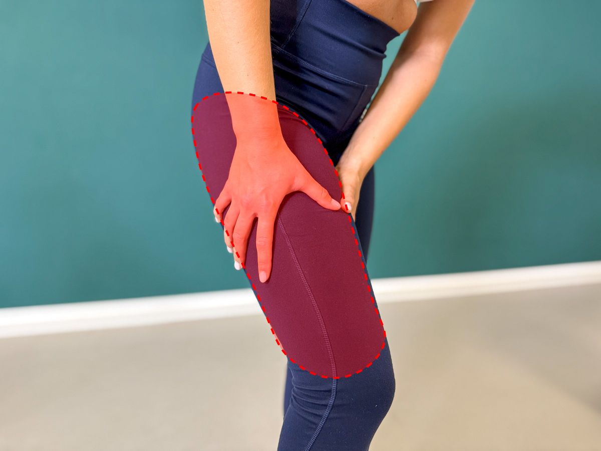 Bilddarstellung zum Thema Oberschenkelschmerzen und wie man diese effektiv behandeln kann